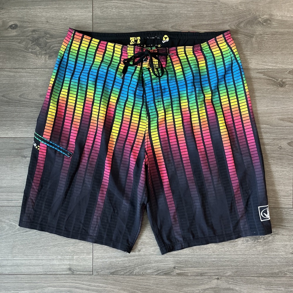Body Glove Mens Sz 38 Boardshorts Multicolor Drawstring
